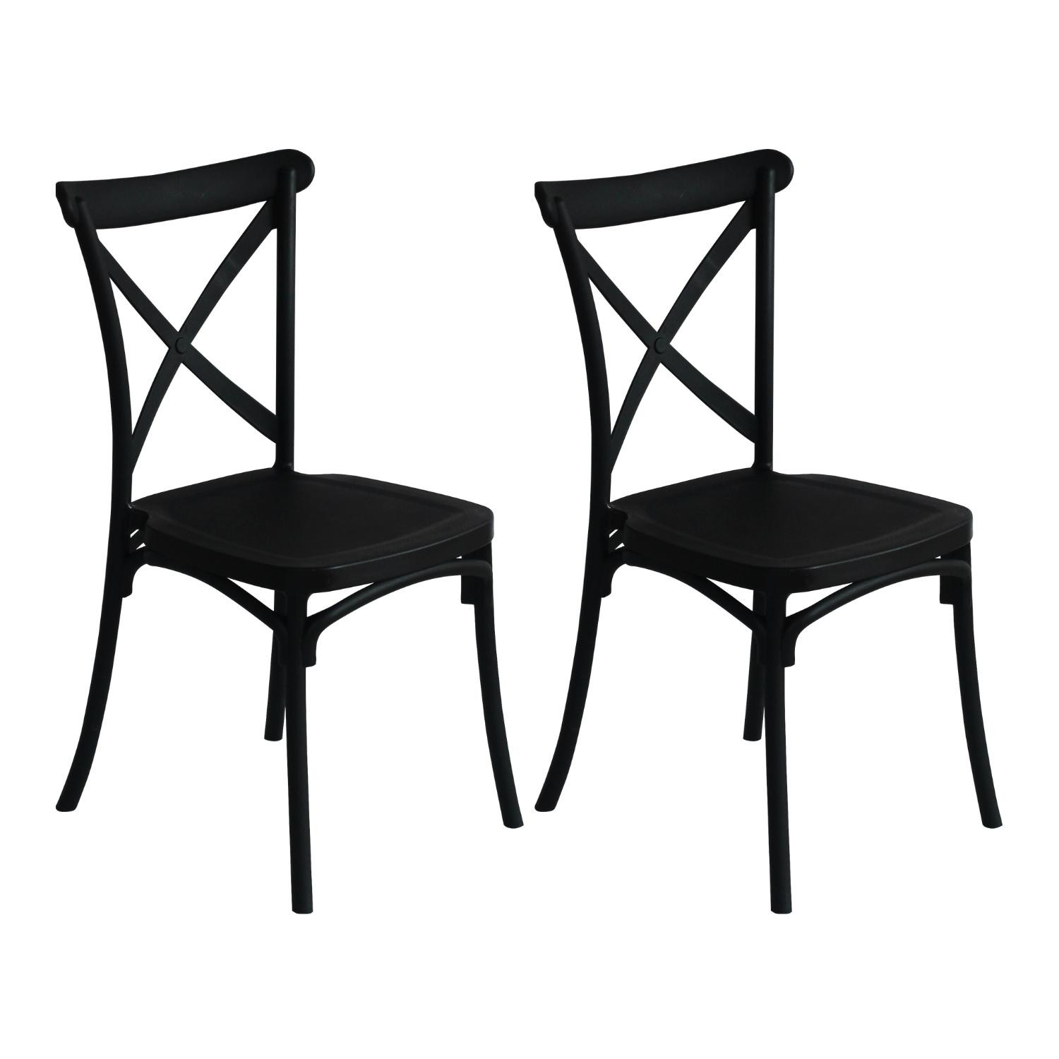 Pack 2 Sillas para Catering Apilables Caroline 45x40x87.5cm 7house Sillas y Sillones de Exterior 1